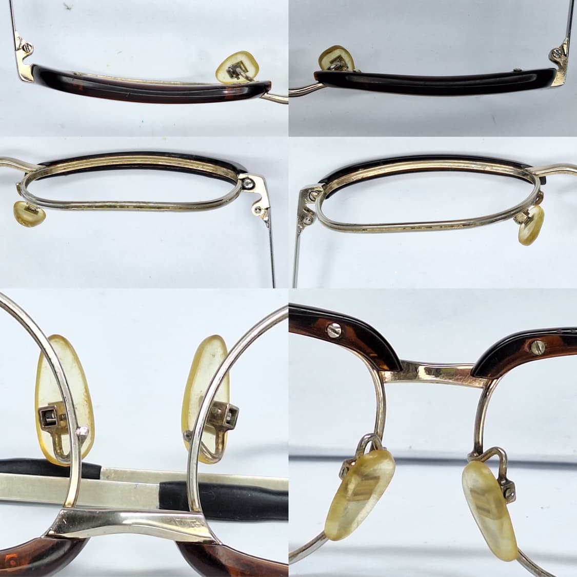 80s 일본 빈티지 스테인리스 브로우라인 하금테 안경테/수입 패션 클래식 상품이미지8