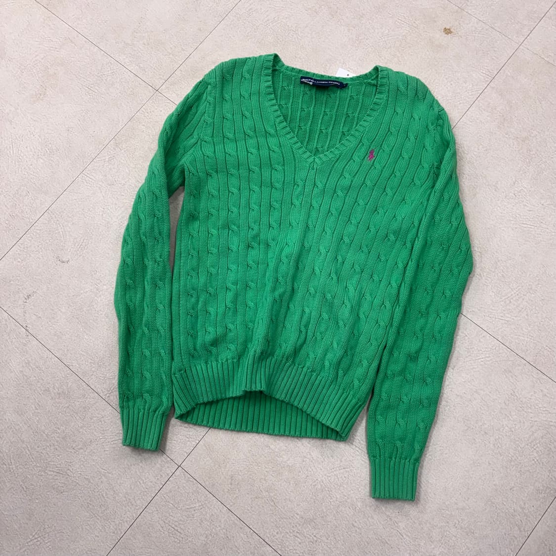 폴로 랄프로렌 그린 포니 케이블 니트 상품이미지1