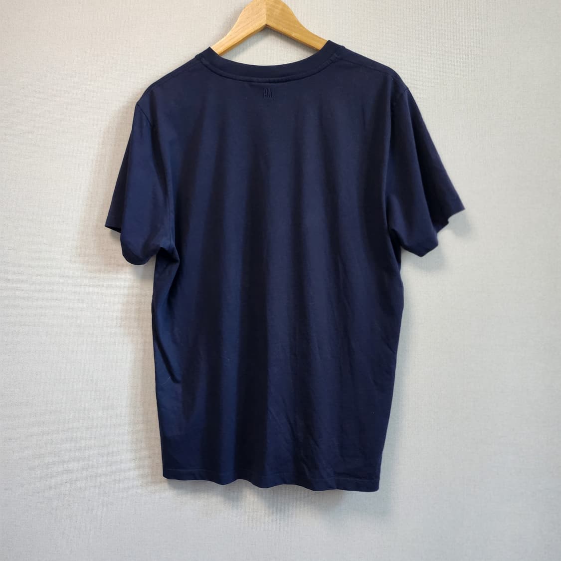 아미 스몰 하트 반팔 네이비 티셔츠 상품이미지2