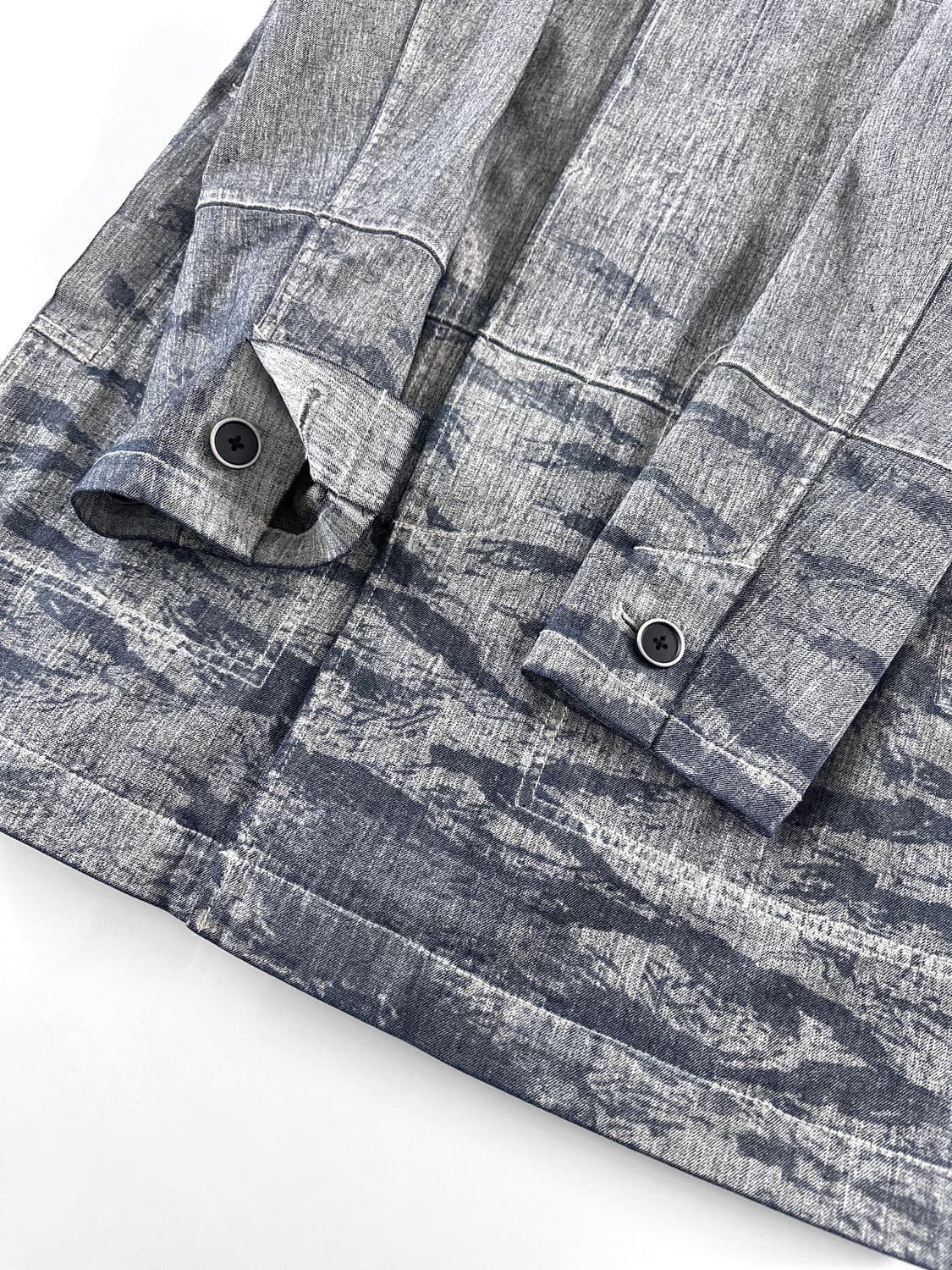 90s 마리떼 프랑소와 저버 패턴 데님 초어 코트 상품이미지6