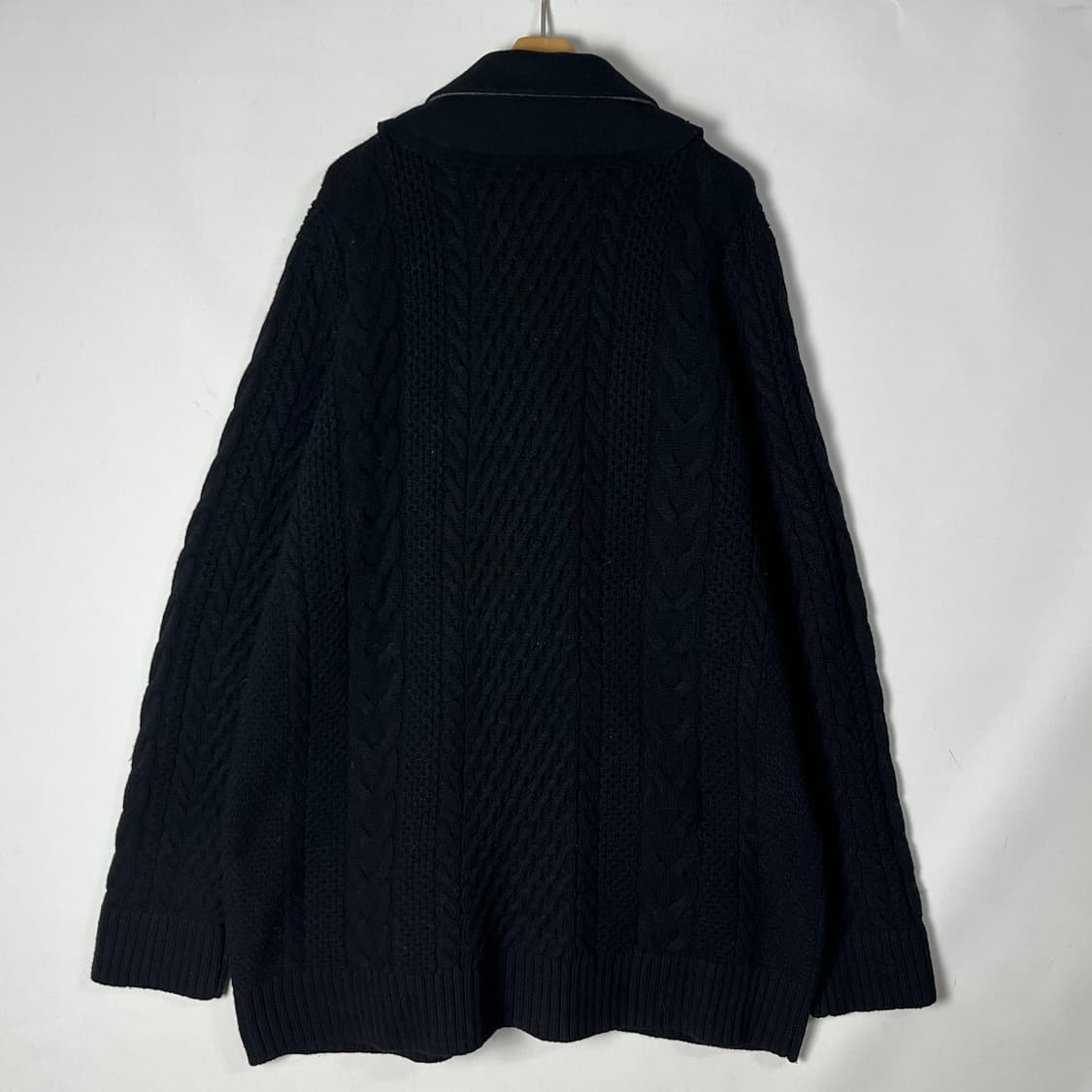 [Sacai] 사카이 울 케이블 니트 테일러드 가디건 상품이미지2