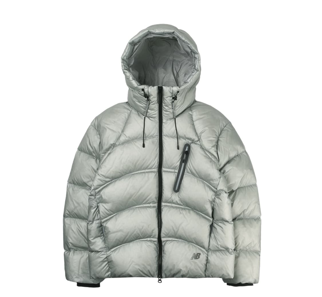 뉴발란스 플라잉77 슈퍼라이트 후드 헤비 구스 다운 라이트 그레이 M 상품이미지1