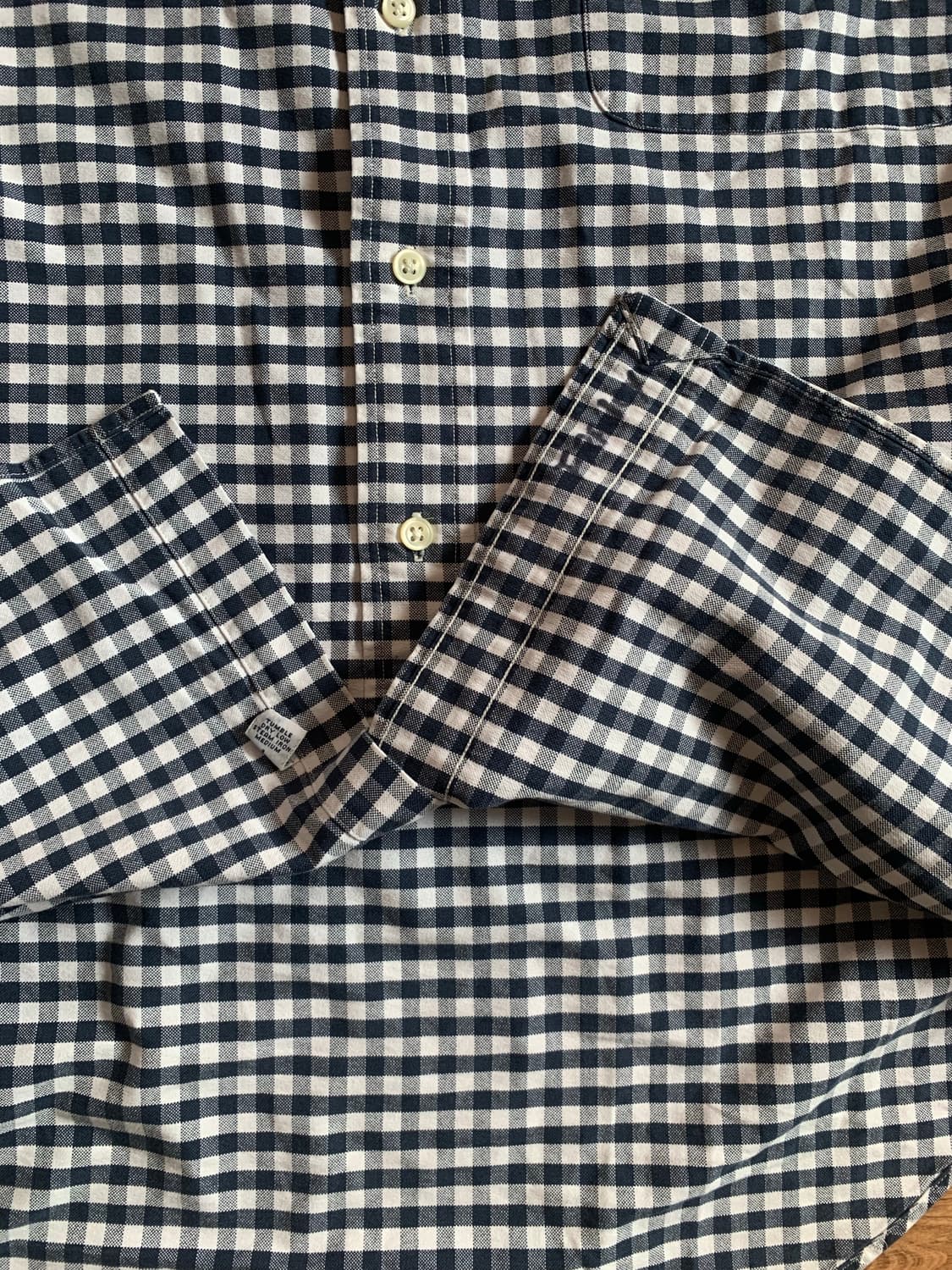 90s 폴로 빅셔츠 깅엄체크 M 상품이미지4