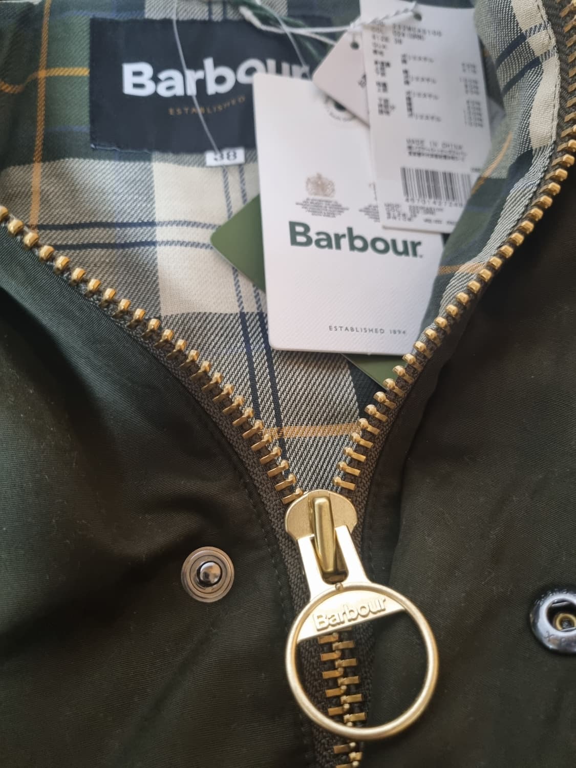 바버 프릭스스토어 별주 논왁스자켓 비데일 인슐레이션 38사이즈 상품이미지2