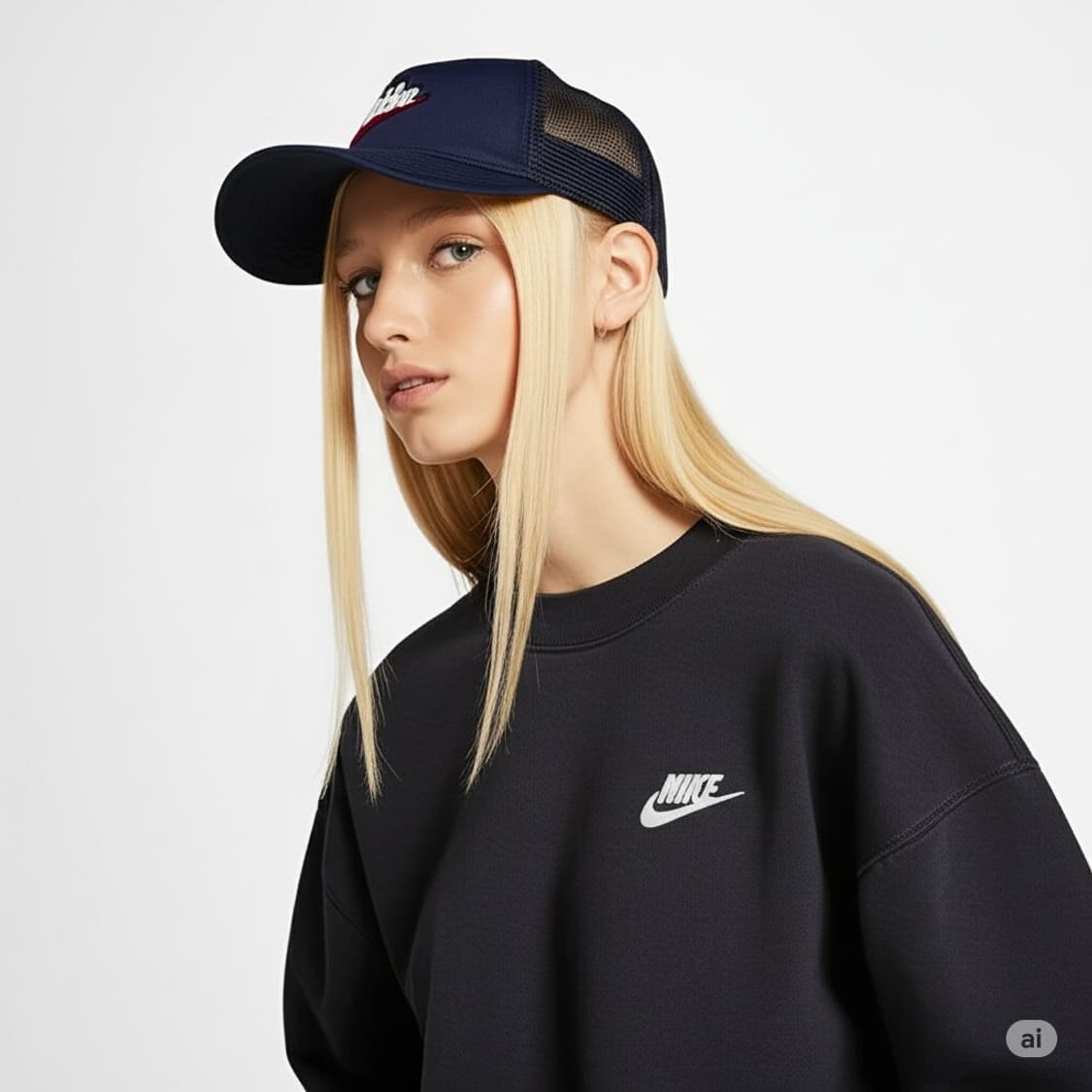 NIKE 나이키 스우시 패치 클래식 네이비 볼캡 모자 상품이미지9