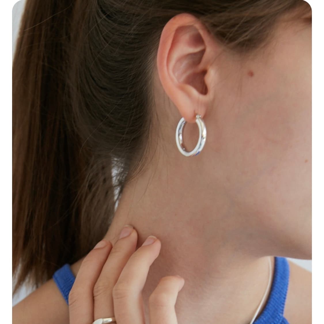 usual me silver hoop earrings 2 상품이미지2