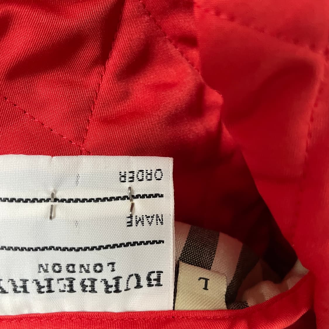 버버리 퀄팅 자켓 레드 L(W) 상품이미지6