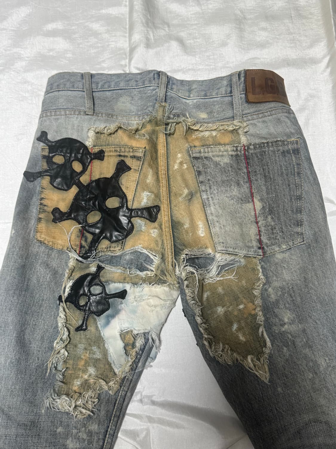 LGB Crazy Wolf Skull Patch Jeans 상품이미지3