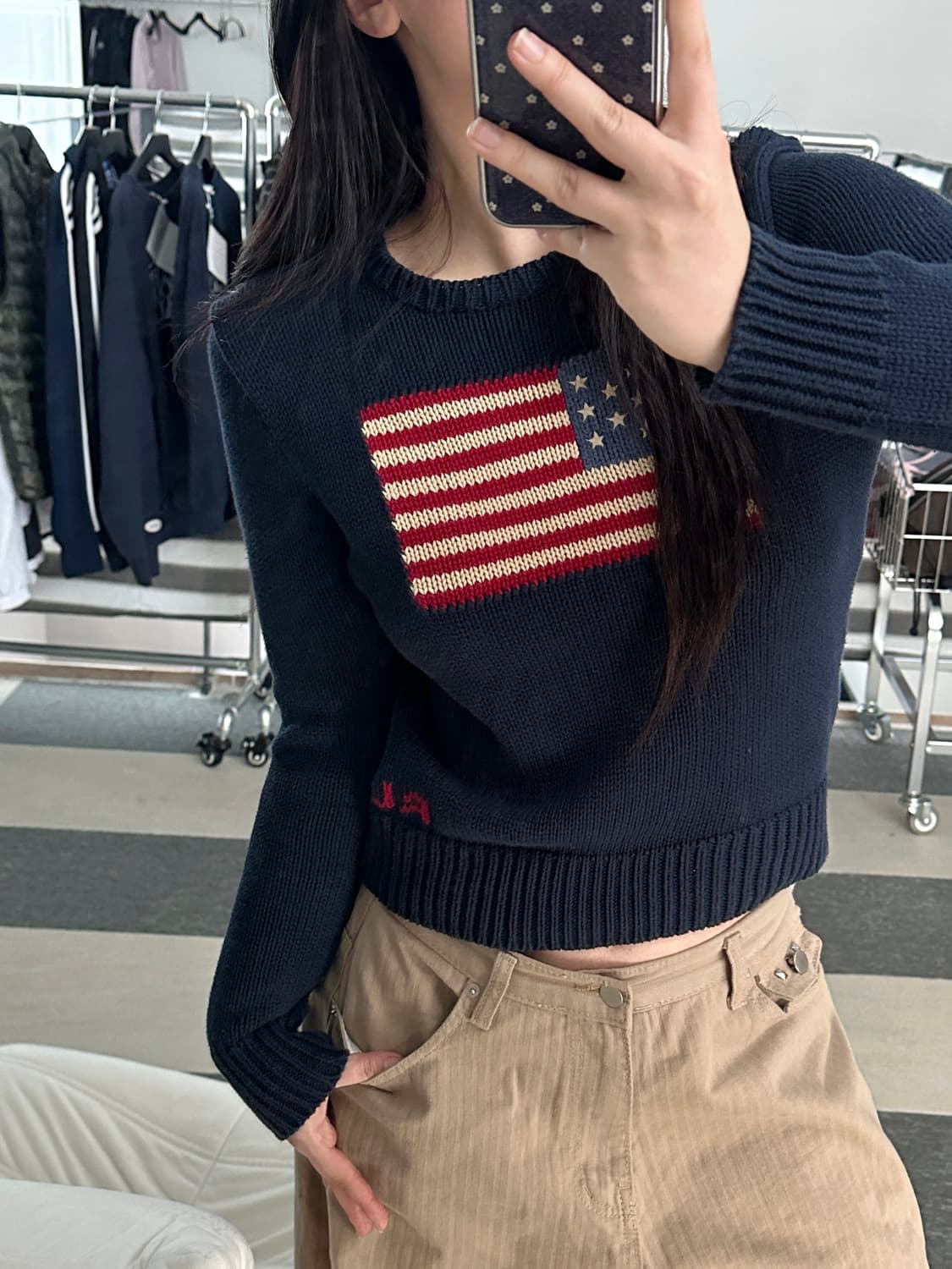 폴로 랄프로렌 네이비 성조기 니트 상품이미지9