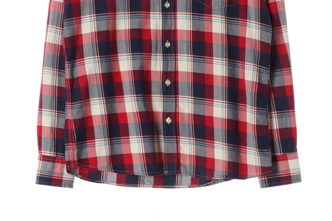 폴햄 플래넬 체크 셔츠 레드 L 상품이미지4