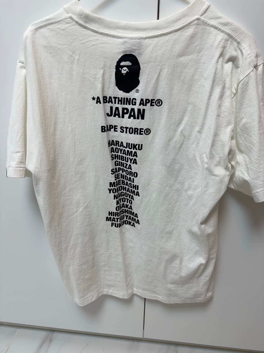 베이프 재팬 에이프 헤드 티셔츠 화이트 상품이미지2