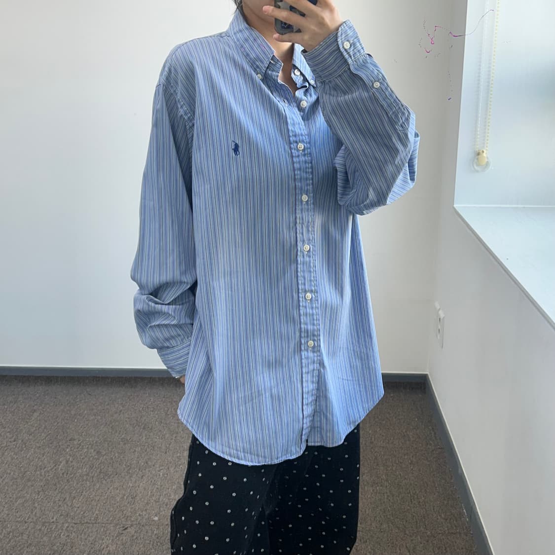 Polo 폴로 블루포니 스트라이프 스카이블루 셔츠 상품이미지2