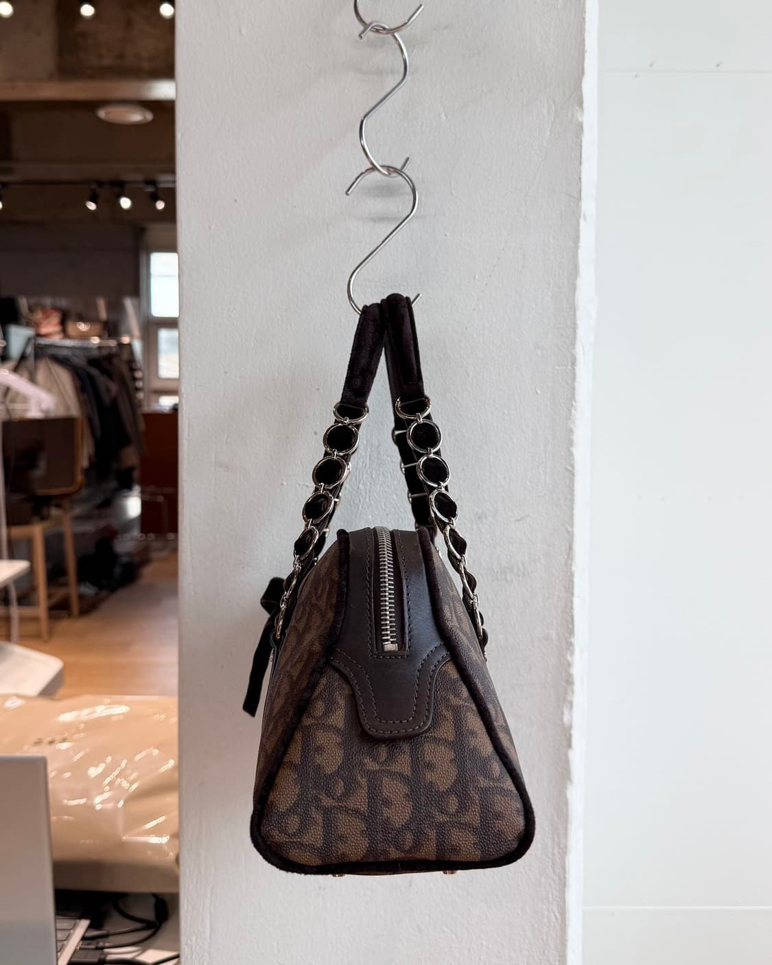 크리스찬 디올 브라운 로맨틱 오블리크 숄더백  상품이미지6