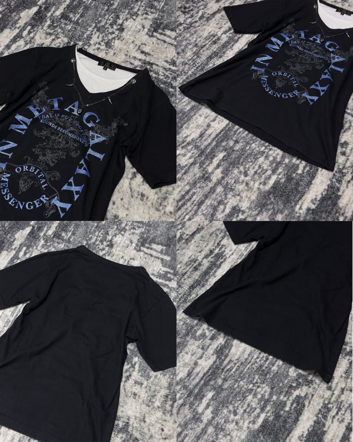 {UNKNOWN} Metal Galaxy Layered Tee 상품이미지5