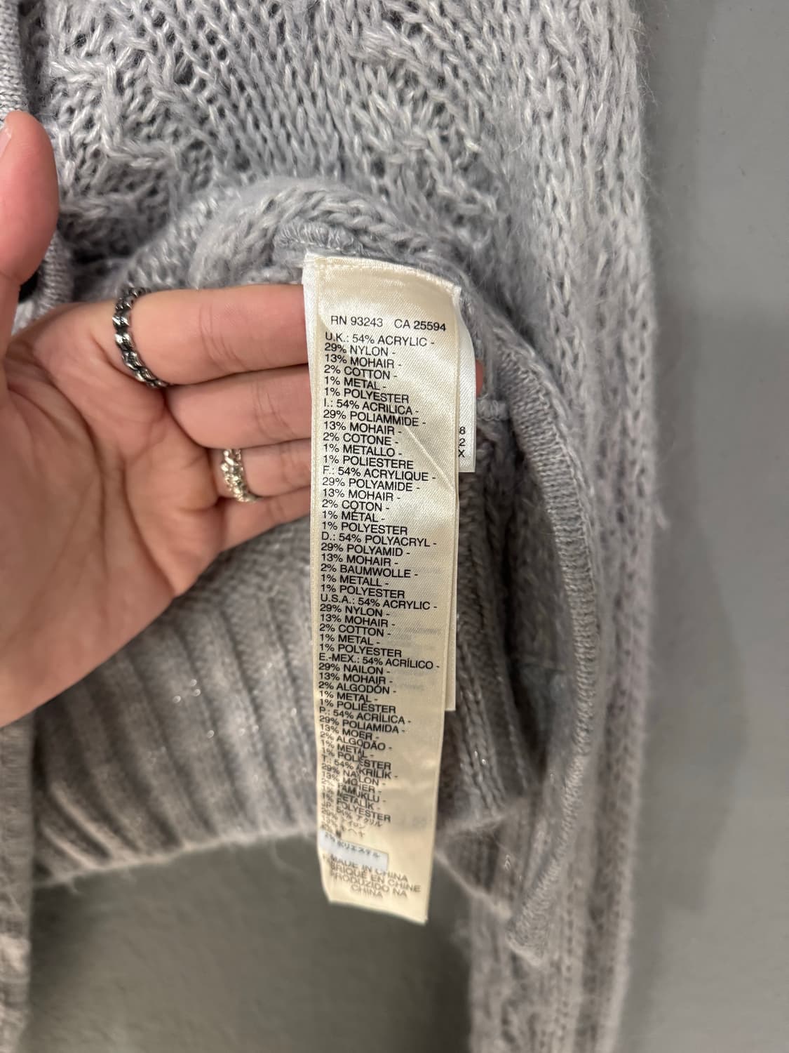 Diesel 디젤 언발란스 버튼업 니트 가디건 상품이미지9