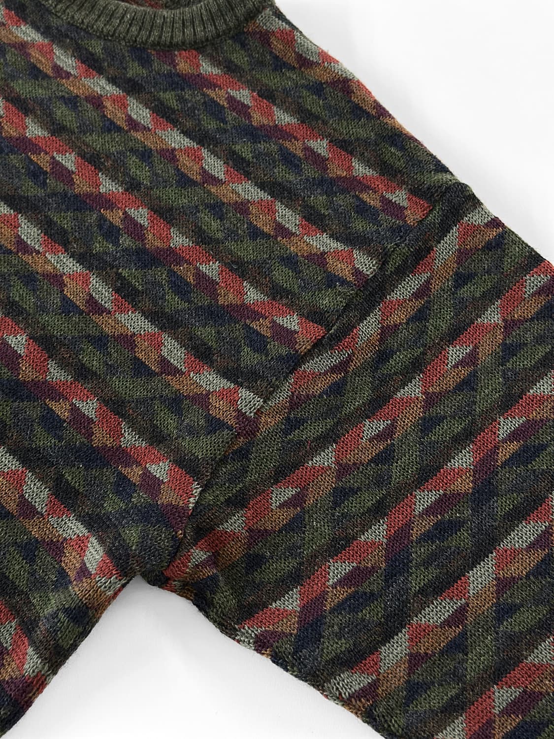 80~90s 빈티지 엘엘빈 지오메트릭 울 스웨터 상품이미지5