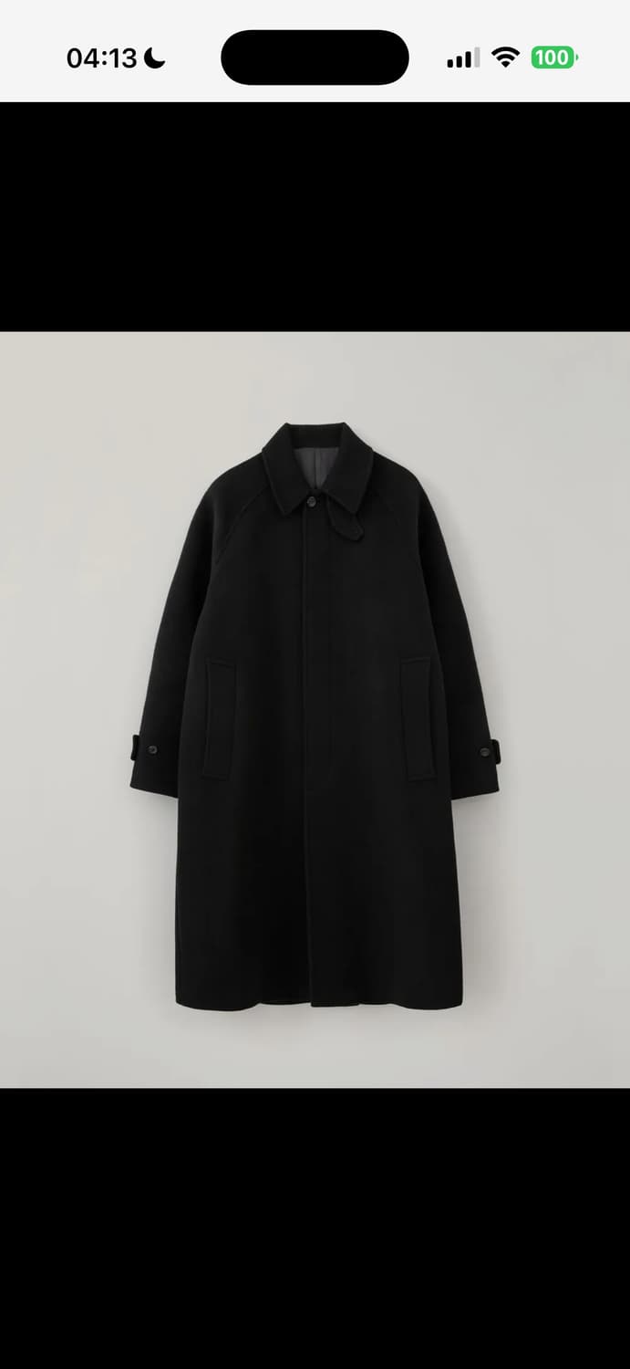 블랭크룸 발마칸 코트 블랙 1사이즈 상품이미지1