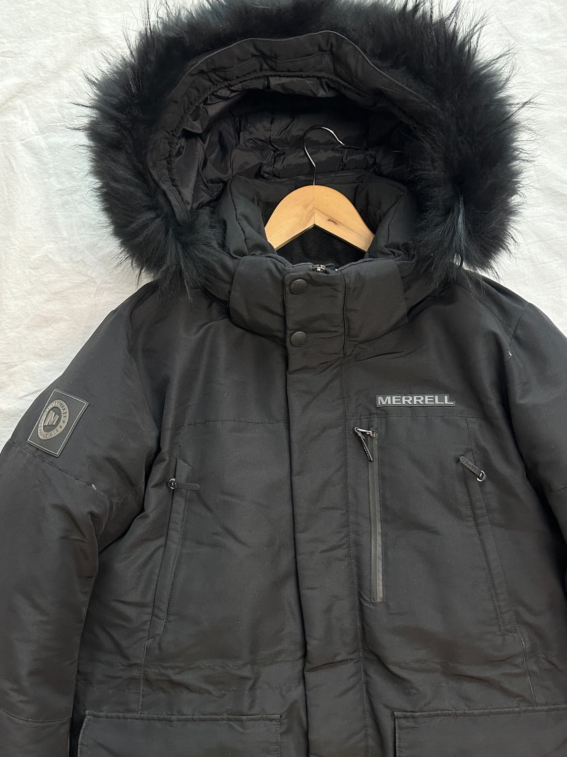 머렐 남성 덕다운 롱패딩 블랙 상품이미지2