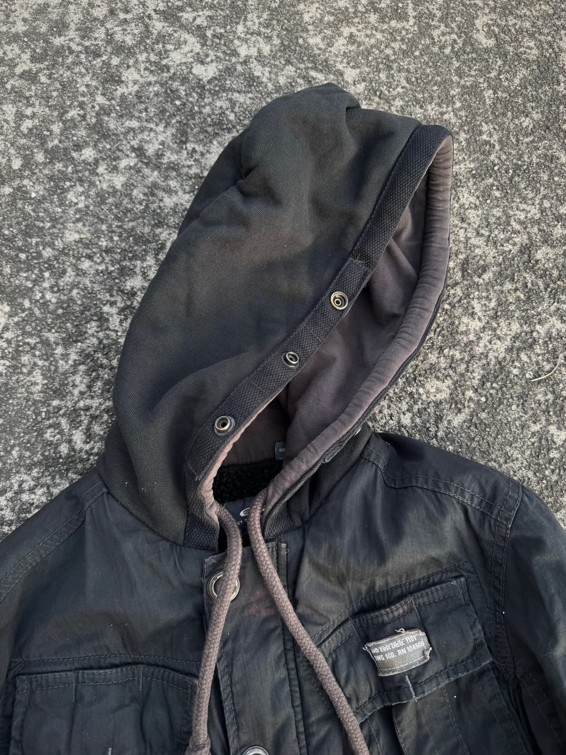 Black Hooded Work Jacket 상품이미지3