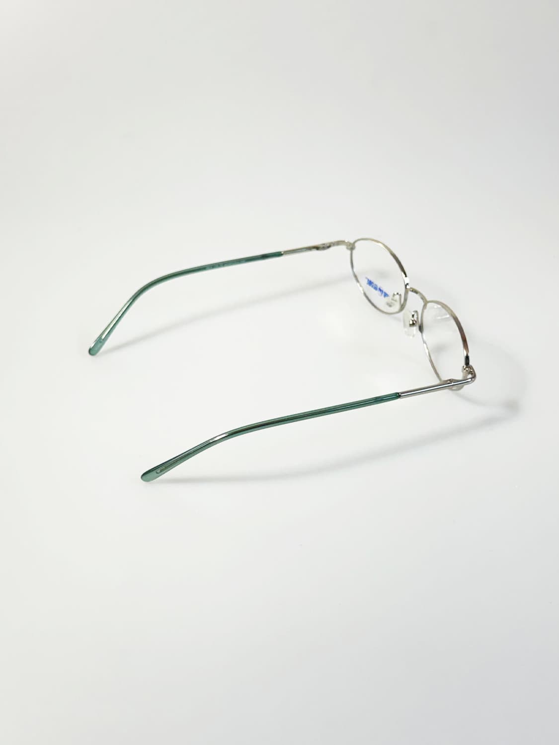 90s NEW GLOBE 실버톤 메탈 슬림 오벌 빈티지 안경 상품이미지5