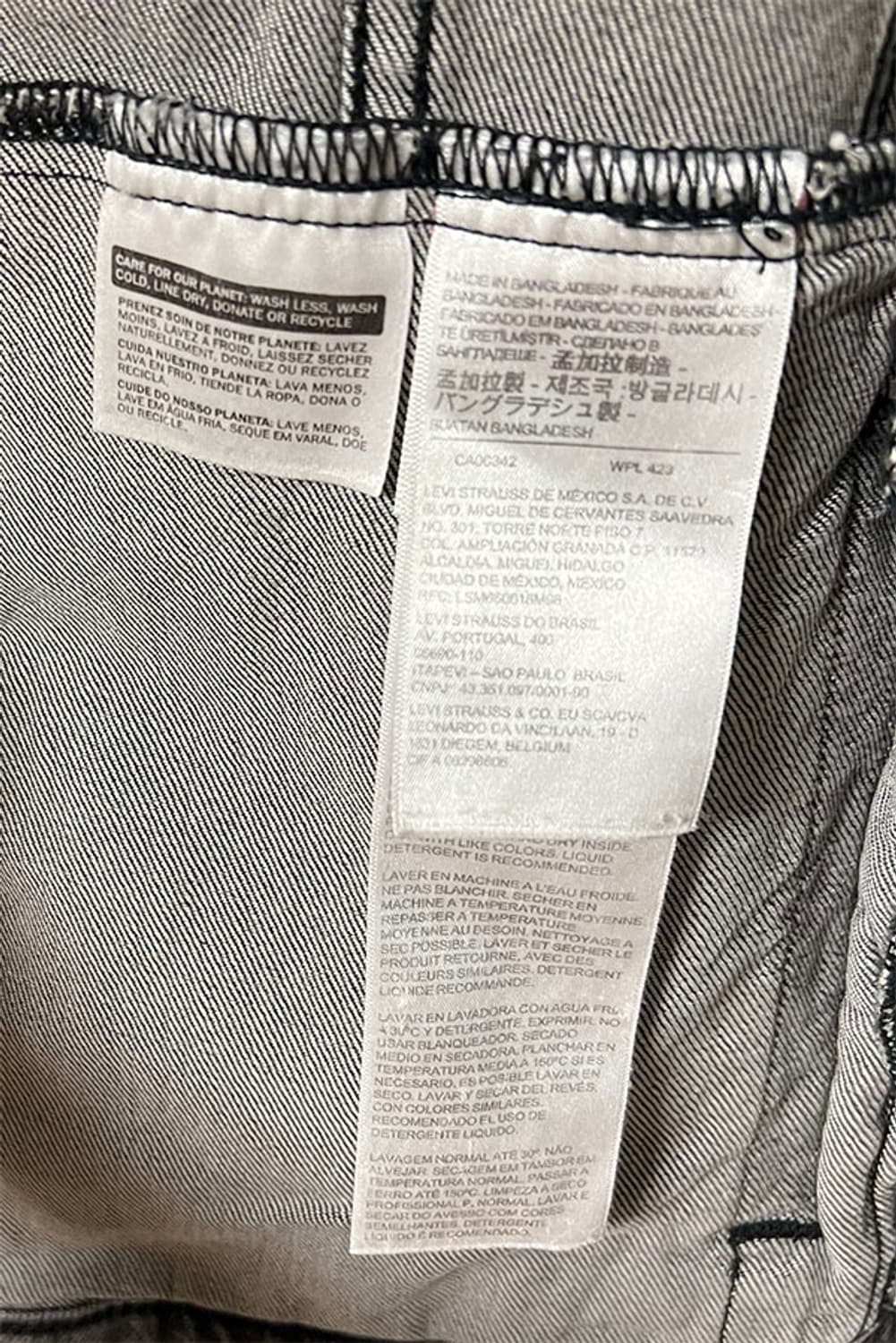 리바이스 남자 청자켓 춘추 캐주얼 기본 그레이 95-100 상품이미지6