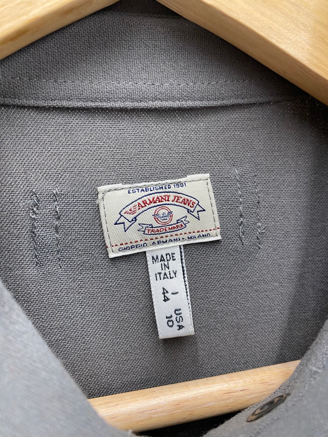 [44] 90s 조르지오 아르마니 아카이브 피스 폴리쉘 셔츠 자켓 상품이미지8