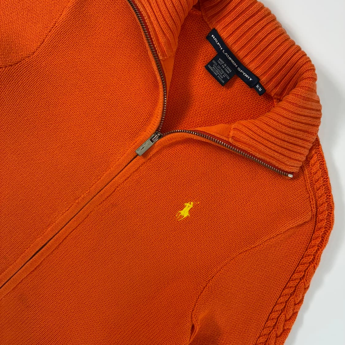 Polo 폴로 랄프로렌 우먼스 오렌지 집업 니트 가디건 상품이미지3