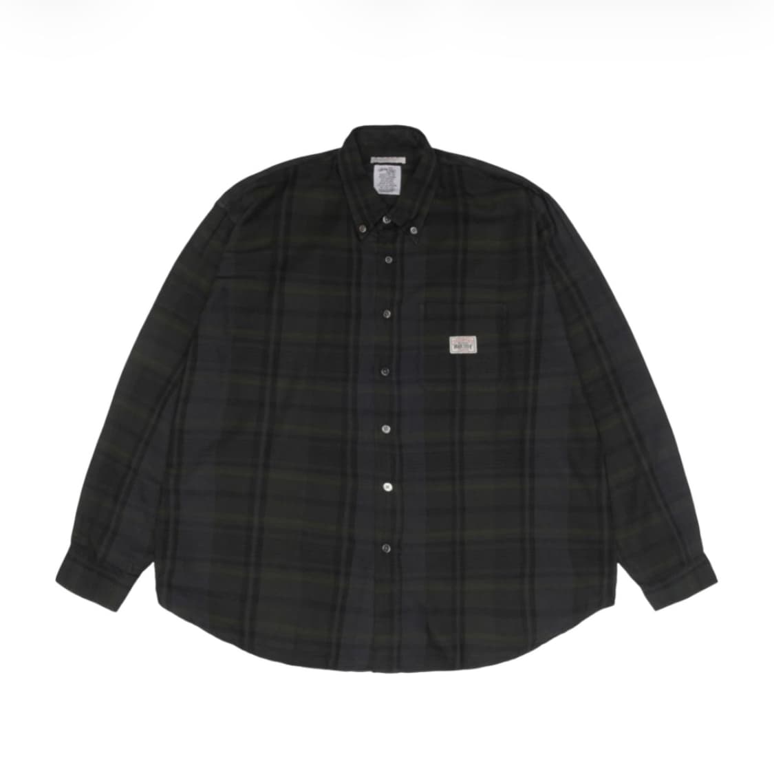 아워레가시 워크샵 X 스투시 체크 셔츠 오버다이드 그린 S 상품이미지1