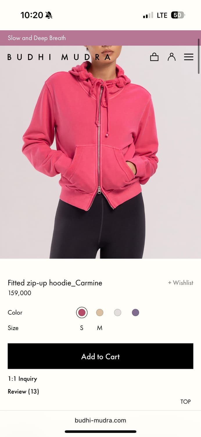 부디무드라 후드 집업 택 달린 새상품 s 상품이미지1