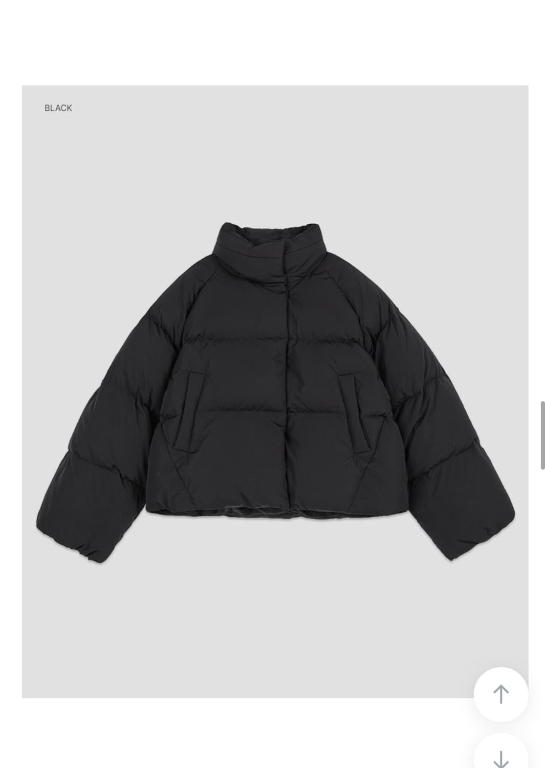 아틀리에나인 패딩 FAITH WIDE SLEEVE DOWN JUMPER 상품이미지3