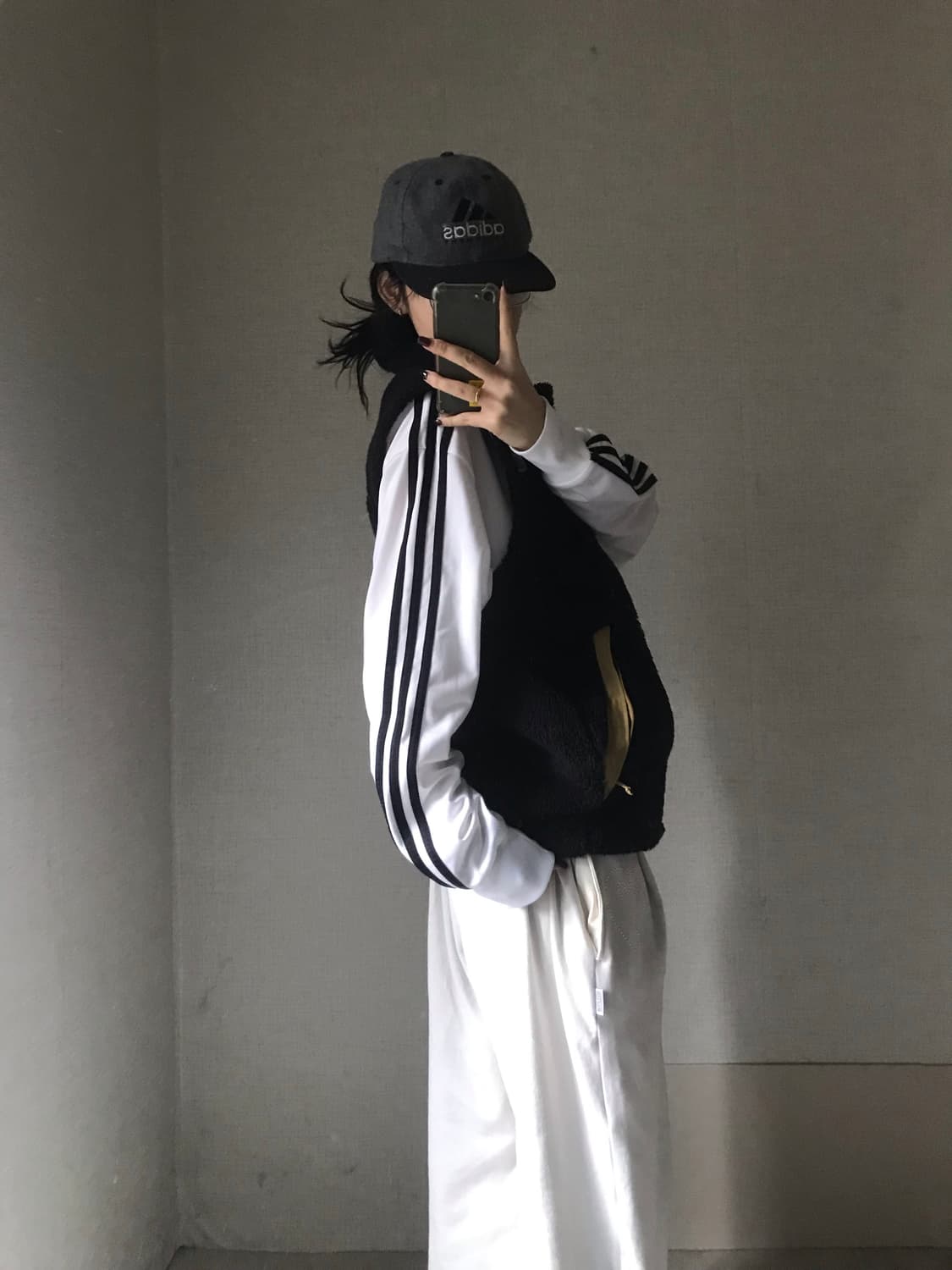 노페 블랙 후리스 조끼 상품이미지3