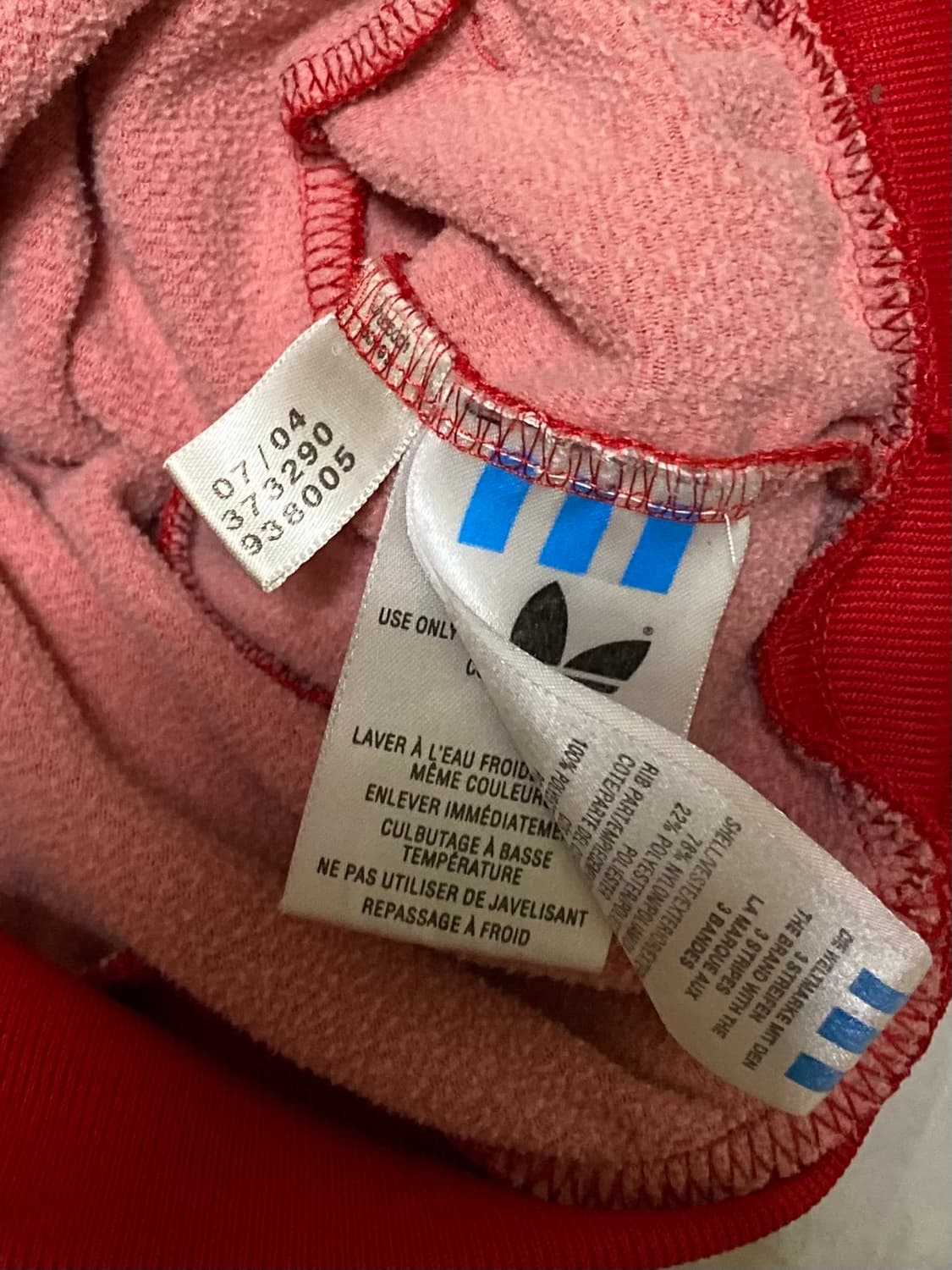 아디다스 삼선 트랙탑 레드 여성 90 상품이미지6