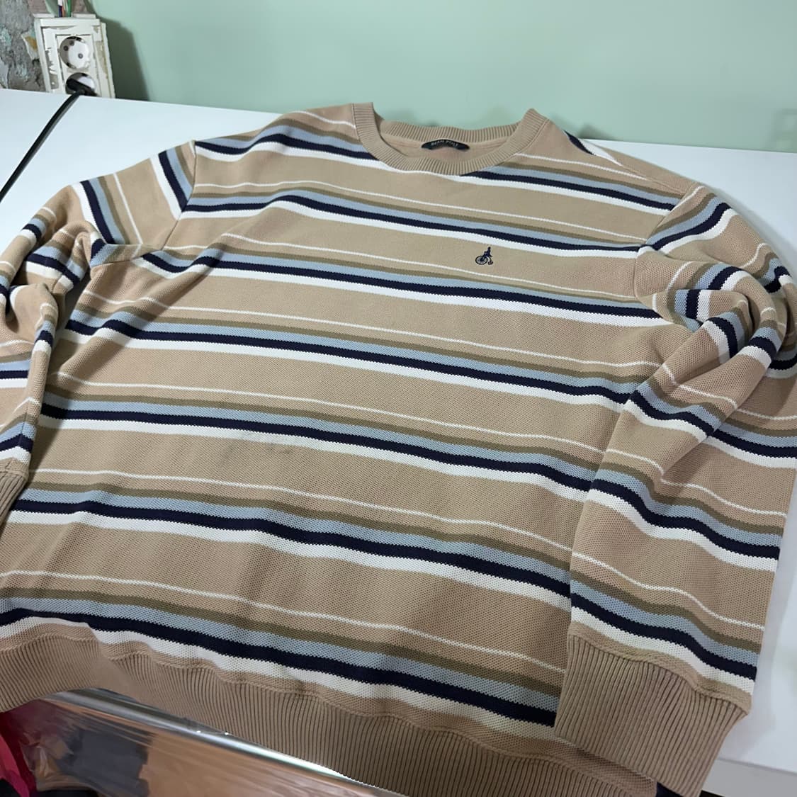 L 빈폴 단가라 루즈핏 PK코튼 맨투맨 상품이미지4