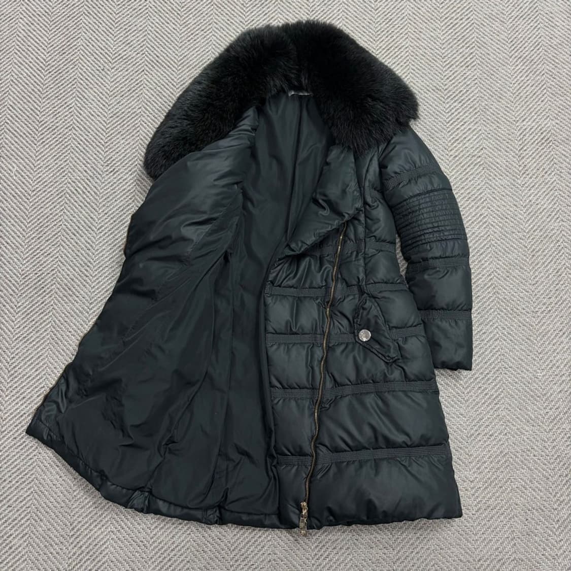 베르사체 리얼퍼 카라 패딩 자켓 v1796 상품이미지6