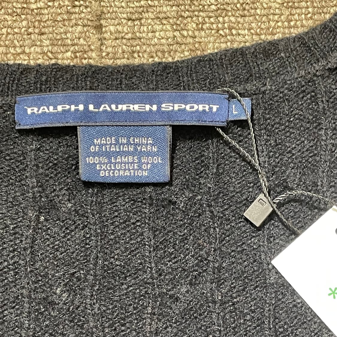 (L) LAUREN 랄프 로렌 스포츠 케이블 브이넥 니트 상품이미지7