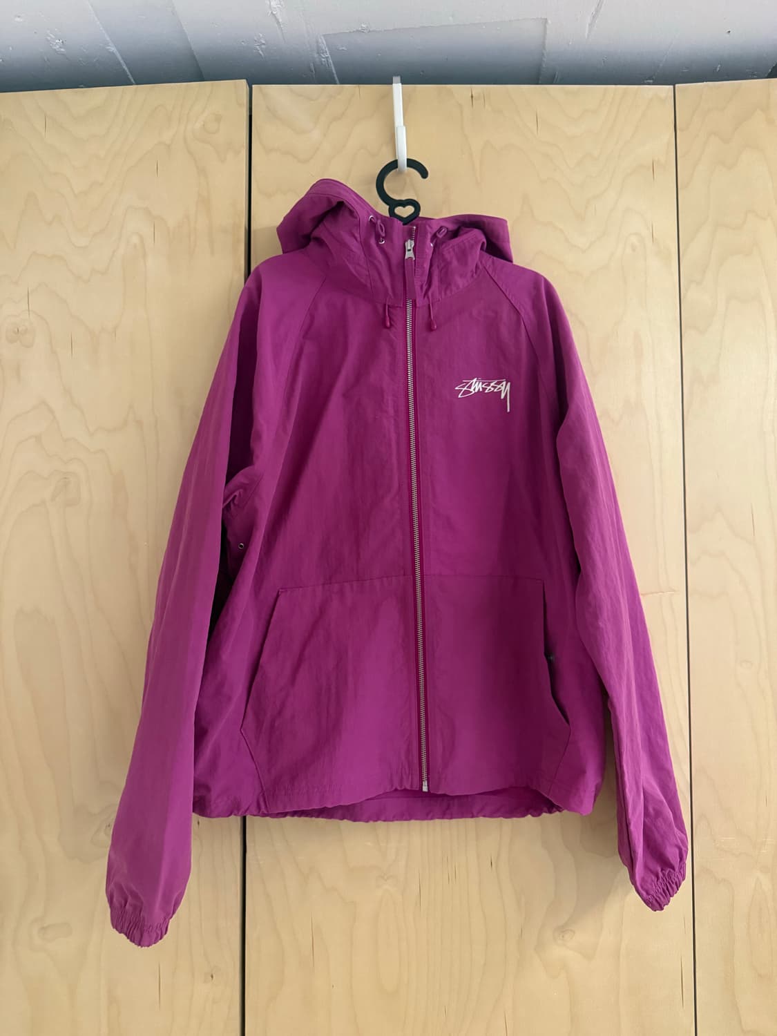 스투시 웨이브 다이 비치 쉘 자켓 베리(M새제품) 상품이미지1