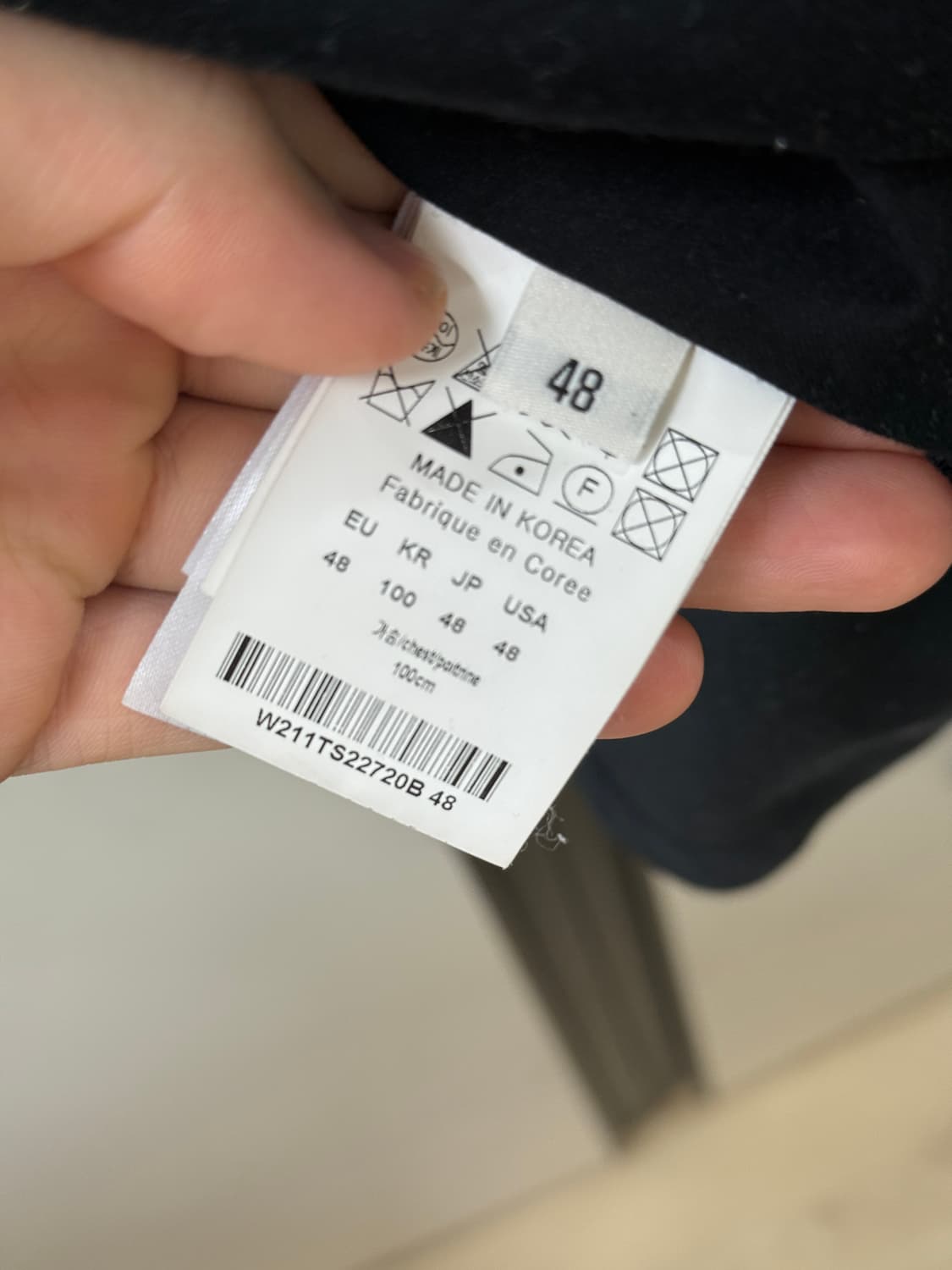 [48]우영미 로고 롱슬리브 블랙 상품이미지3