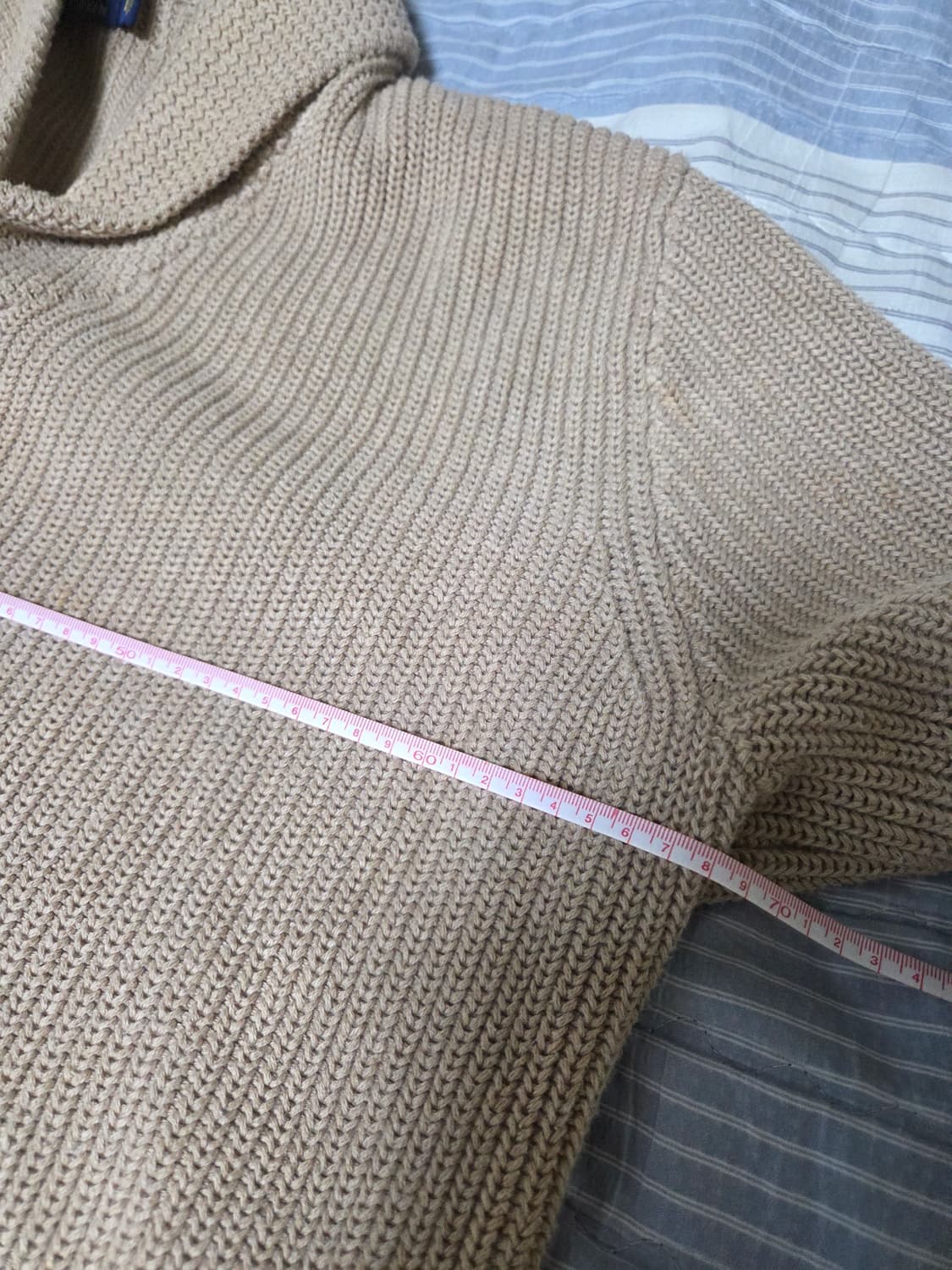 폴로 베이지가디건 상품이미지5