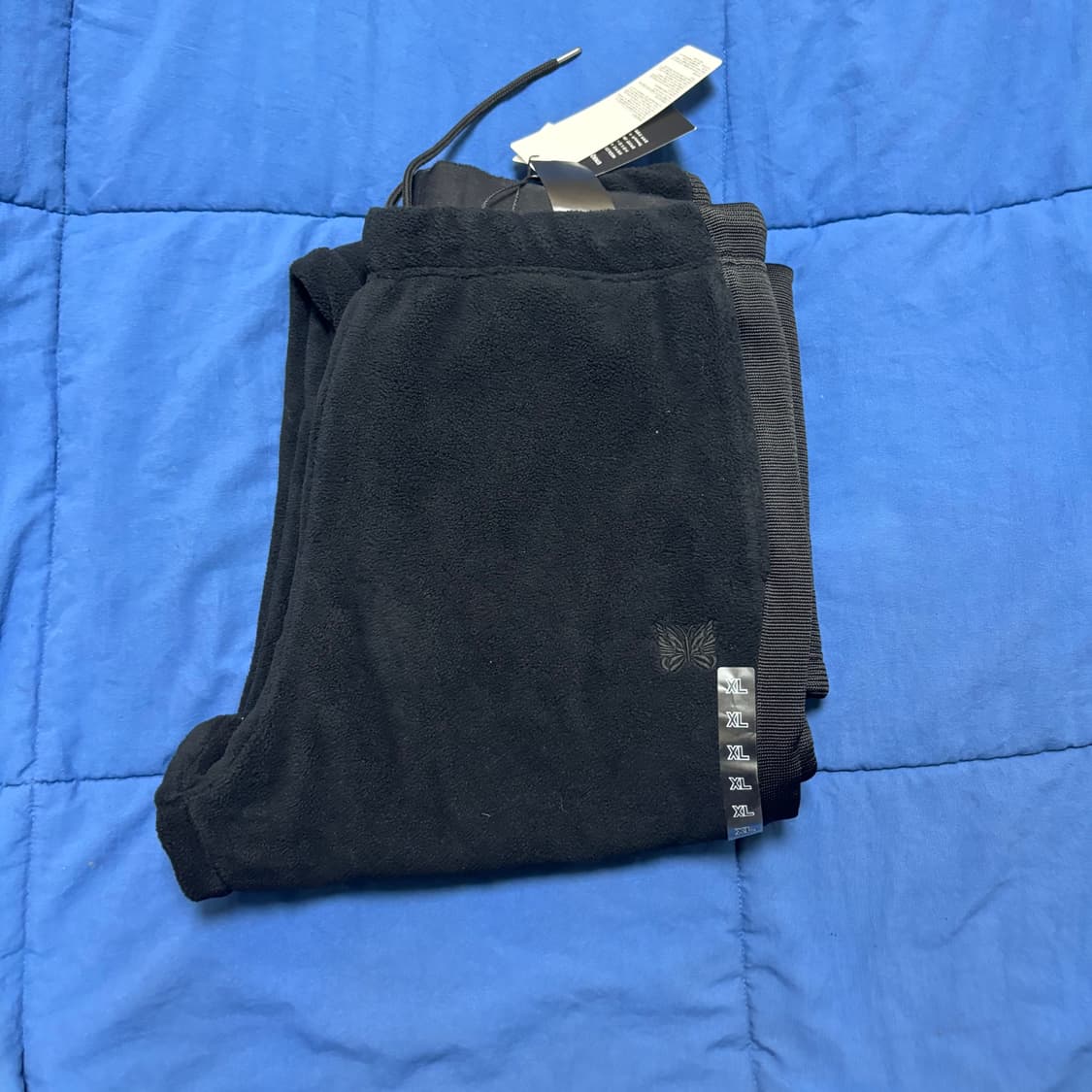 [XL] 니들스 x 유니클로 플리스 와이드 팬츠 블랙 상품이미지2