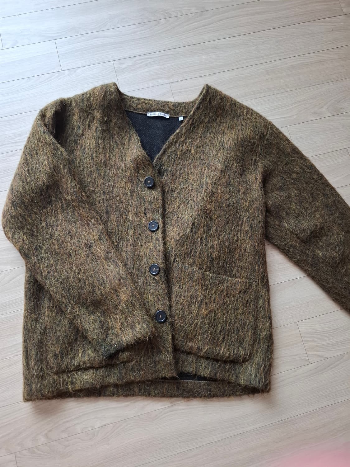 아워레가시 모헤어 가디건 올리브 48사이즈 상품이미지3