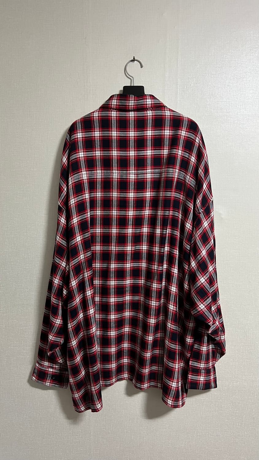 윌리 차바리아 레드 플란넬 체크셔츠 상품이미지5