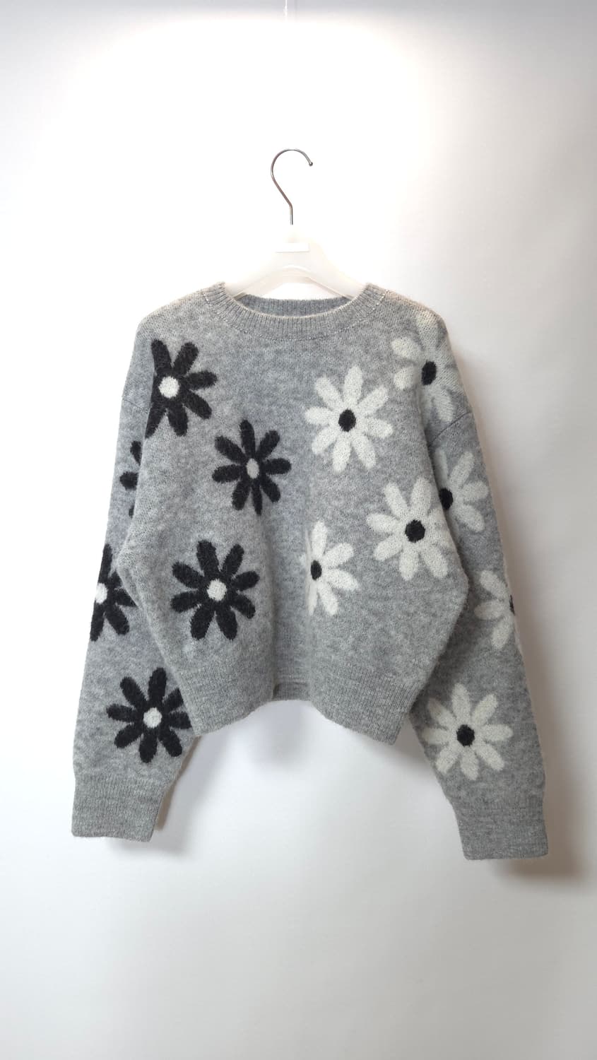 산드로 플로러 알파카 풀오버 니트 탑 1 사이즈 상품이미지4