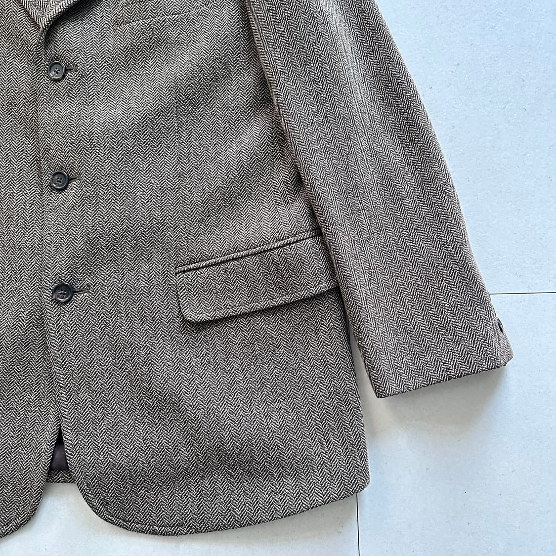 90s 폴로 랄프로렌 헤링본 트위드 3버튼 자켓  상품이미지4