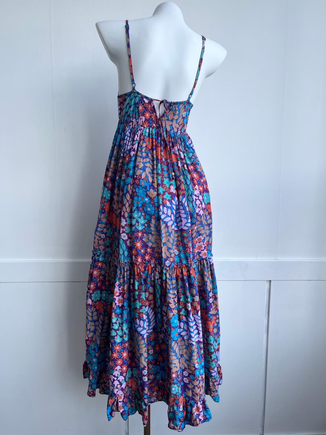 Akualani 바이올렛 플로럴 롱 원피스 상품이미지4