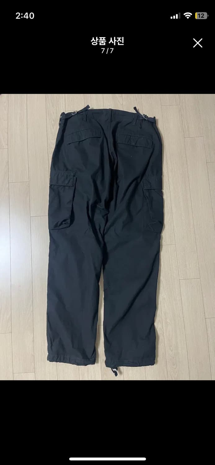 네이버후드 카고팬츠 블랙 M 상품이미지7