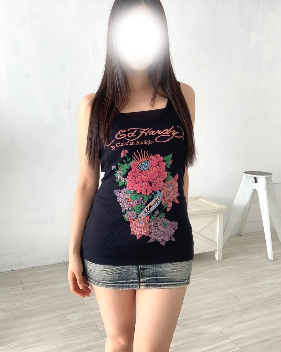 Ed Hardy tattoo print sleeveless top(새상품 상품이미지3