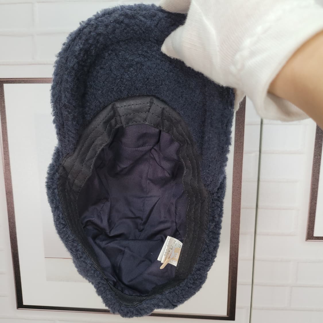 한섬 버드 뽀글이 후리스 모자 볼캡 캡 남여공용 54~57사이즈 상태최상 상품이미지6