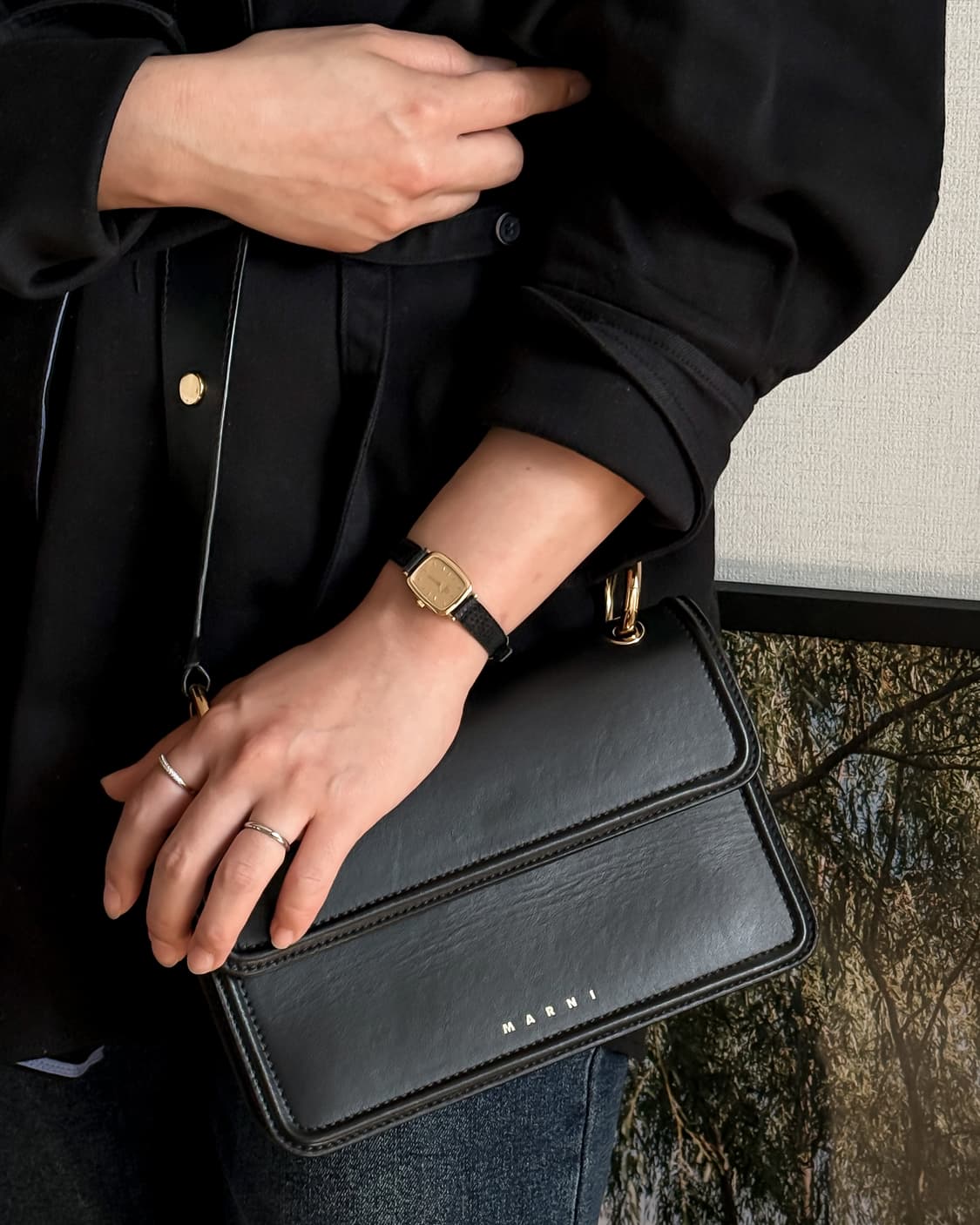 오메가 스퀘어 골드 시계 상품이미지5