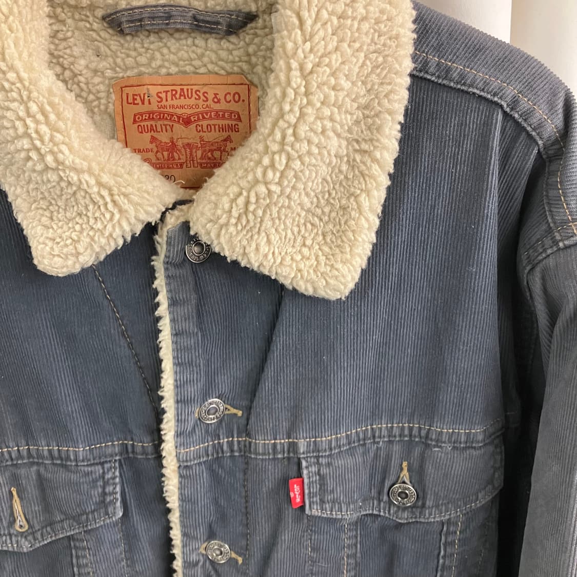 리바이스 코듀로이 쉐르파 트러커 자켓 L 상품이미지4