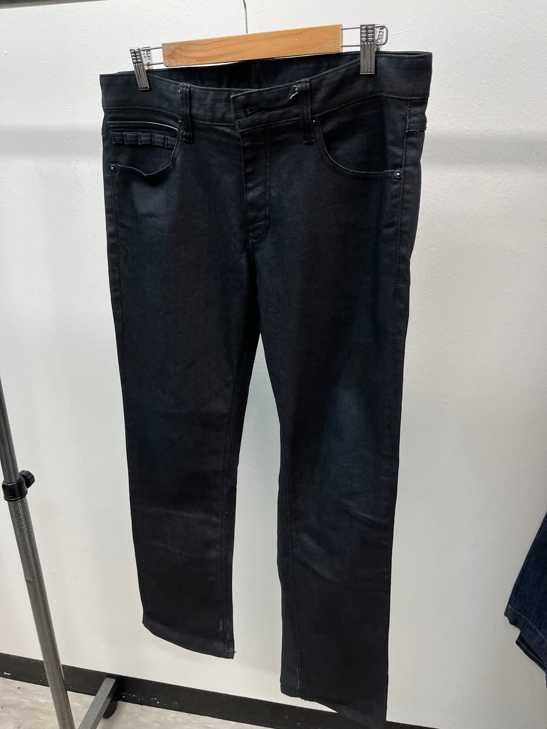 33-34) 우영미 레더배색 코팅진  상품이미지1